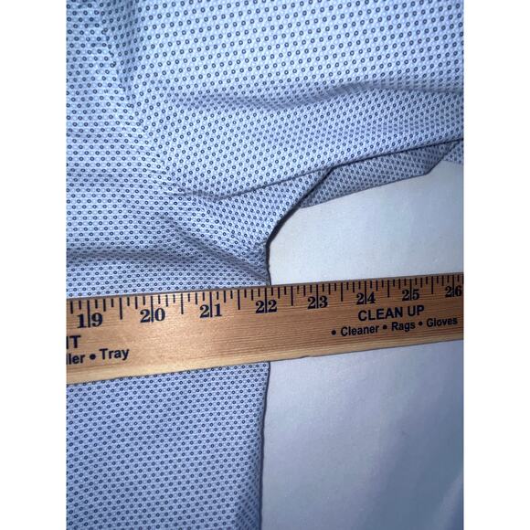 Artefact Men's Large Blue/White Geo Print Long Sleeve Button Down Collared Shirt - Picture 6 of 8